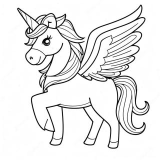 Pagina Para Colorir Do Unicornio Com Asas Coloridas 11557-9468