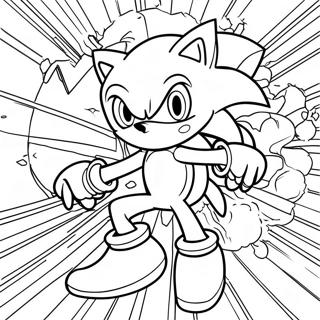 Pagina Para Colorir Do Sonic Prateado Em Acao 11578-9487