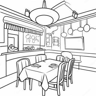 Pagina Para Colorir De Um Restaurante Familiar Aconchegante 11598-9501