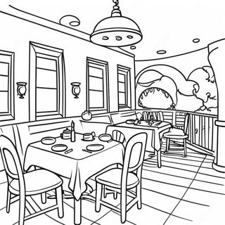 Pagina Para Colorir De Um Restaurante Familiar Aconchegante 11598-9503