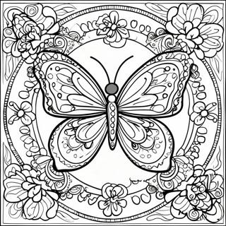 Pagina Para Colorir Mandala De Borboleta Unica 11737-9634