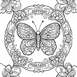 Pagina Para Colorir Mandala De Borboleta Unica 11737-9636