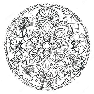 Pagina Para Colorir Mandala De Flor De Relaxamento 11797-9675