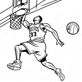 Pagina Para Colorir Do Jogador De Basquete Dos Celtics Enterrando 11978-9807