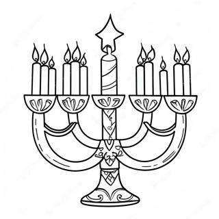 Pagina Para Colorir Adoravel De Menorah 11988-9816