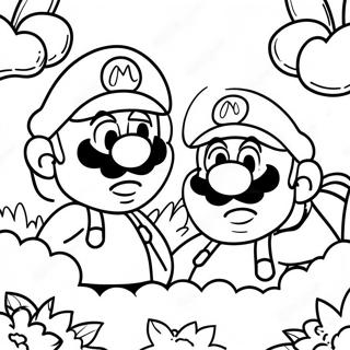 Pagina Para Colorir Da Aventura De Mario E Luigi 12098-9901