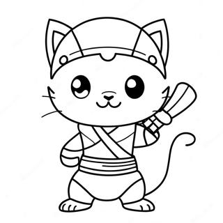 Pagina Para Colorir Gato Ninja 12197-10155