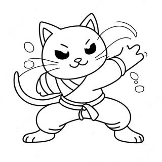 Pagina Para Colorir Gato Ninja Aventureiro Em Acao 12198-10160