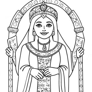 Pagina Para Colorir Rainha Esther Em Vestes Reais 12208-10166