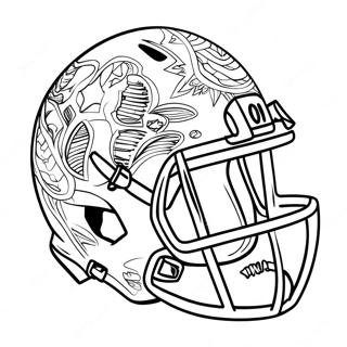 Pagina Para Colorir Design Colorido De Capacete De Futebol 12228-10182