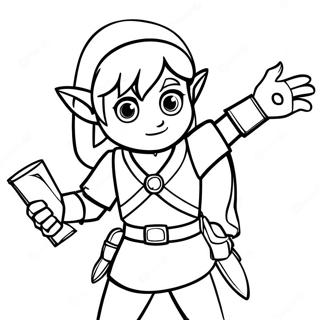 Pagina Para Colorir Do Link Em Pose Heroica 122-101