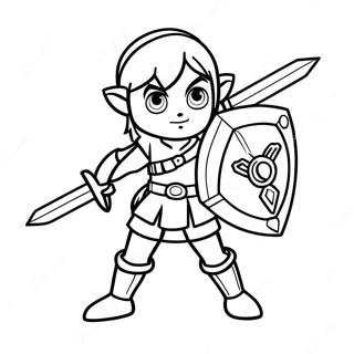 Pagina Para Colorir Do Link Em Pose Heroica 122-102