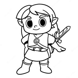 Pagina Para Colorir Do Link Em Pose Heroica 122-103