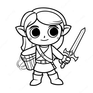 Pagina Para Colorir Do Link Em Pose Heroica 122-104