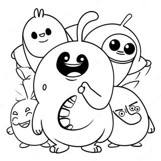 Pagina Para Colorir Dos Personagens Engracados Oddbods 12328-10087