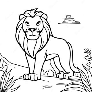 Pagina Para Colorir Do Majestoso Mufasa Nas Terras Do Orgulho 12378-10125