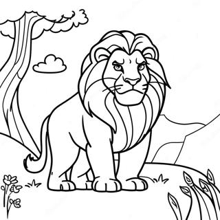 Pagina Para Colorir Do Majestoso Mufasa Nas Terras Do Orgulho 12378-10126