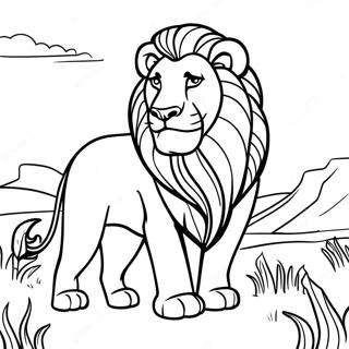 Pagina Para Colorir Do Majestoso Mufasa Nas Terras Do Orgulho 12378-10127