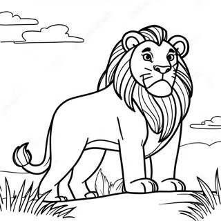 Pagina Para Colorir Do Majestoso Mufasa Nas Terras Do Orgulho 12378-10301