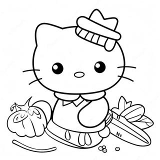 Pagina Para Colorir Da Hello Kitty No Dia De Acao De Gracas 12447-10355