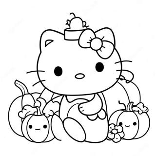 Pagina Para Colorir Da Hello Kitty Com Abobora 12448-10357