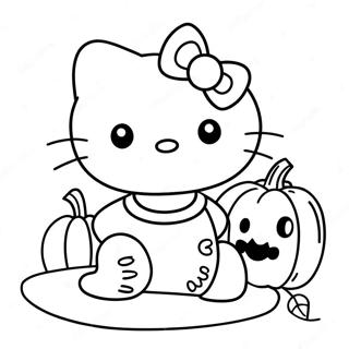 Pagina Para Colorir Da Hello Kitty Com Abobora 12448-10359