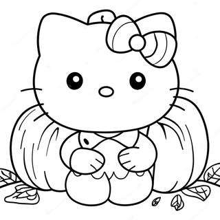 Pagina Para Colorir Da Hello Kitty Com Abobora 12448-10360