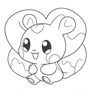 Pagina Para Colorir De Coracoes De Amor De Pokemon Fofos 12478-10382