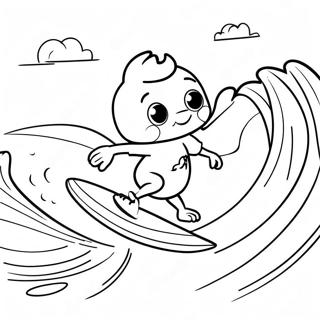 Pagina Para Colorir De Jake O Personagem Surfando 12498-10399