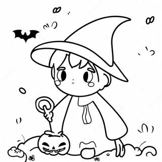 Anime Halloween Páginas Para Colorir