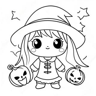 Pagina Para Colorir De Halloween Anime 12527-10420