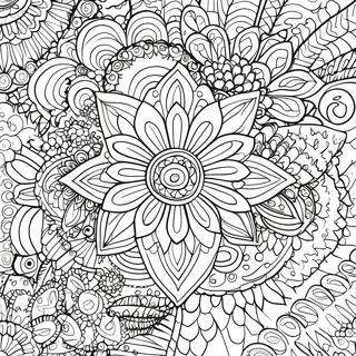 Pagina Para Colorir De Mandala Floral Em Escala De Cinza Detalhada 12537-10426