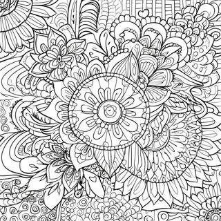 Pagina Para Colorir De Mandala Floral Em Escala De Cinza Detalhada 12537-10428