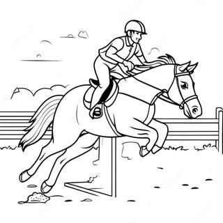 Pagina Para Colorir De Cavalo Saltando Em Cross Country 12547-10434