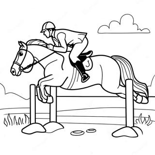 Pagina Para Colorir De Cavalo Saltando Em Cross Country 12547-10435