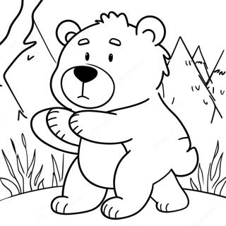 Pagina Para Colorir Grizzy O Urso Em Acao 12558-10455