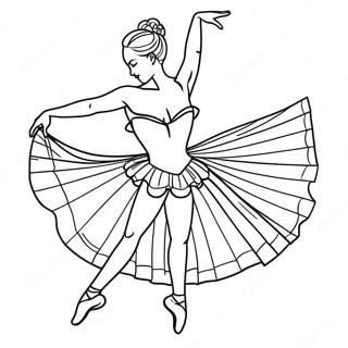 Pagina Para Colorir Bailarina Elegante Em Pose Graciosa 12568-10461