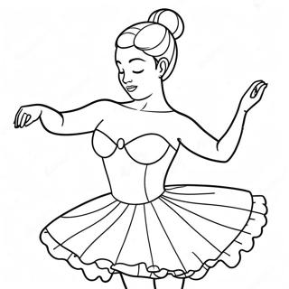 Pagina Para Colorir Bailarina Elegante Em Pose Graciosa 12568-10463