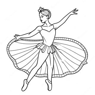 Pagina Para Colorir Bailarina Elegante Em Pose Graciosa 12568-10464