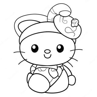 Pagina Para Colorir Da Hello Kitty Com Chapeu De Papai Noel 12628-10510