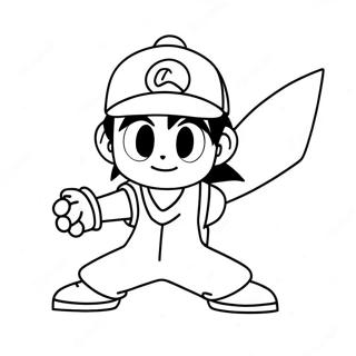 Pagina Para Colorir Do Ash Ketchum Pokemon 12637-10516