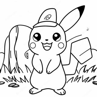 Pagina Para Colorir Do Ash Com Pikachu 12638-10520