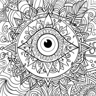 Pagina Para Colorir Do Mandala Colorido Do Olho Maligno 12658-10533