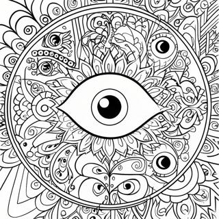 Pagina Para Colorir Do Mandala Colorido Do Olho Maligno 12658-10534