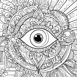 Pagina Para Colorir Do Mandala Colorido Do Olho Maligno 12658-10535