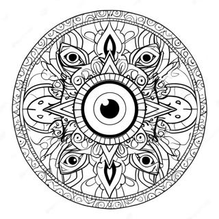 Pagina Para Colorir Do Mandala Colorido Do Olho Maligno 12658-10536