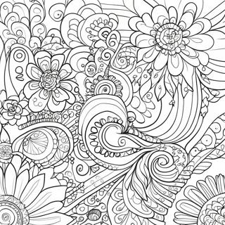 Pagina Para Colorir Dos Padroes Groovy Dos Anos 70 12668-10541