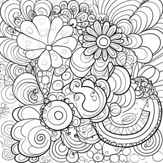 Pagina Para Colorir Dos Padroes Groovy Dos Anos 70 12668-10543