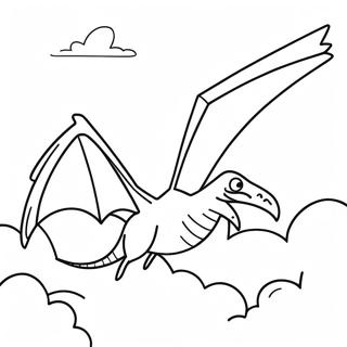 Pagina Para Colorir Do Pterodactilo Voando No Ceu 12678-10551