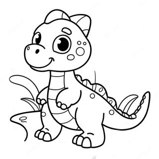 Pagina Para Colorir Dinossauro Bebe Fofo De Aniversario 12728-10589